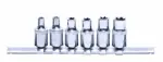 Padrunite komplekt 6 tk, 1/4" E-TORX, suurus E10, E4, E5, E6, E7, E8
